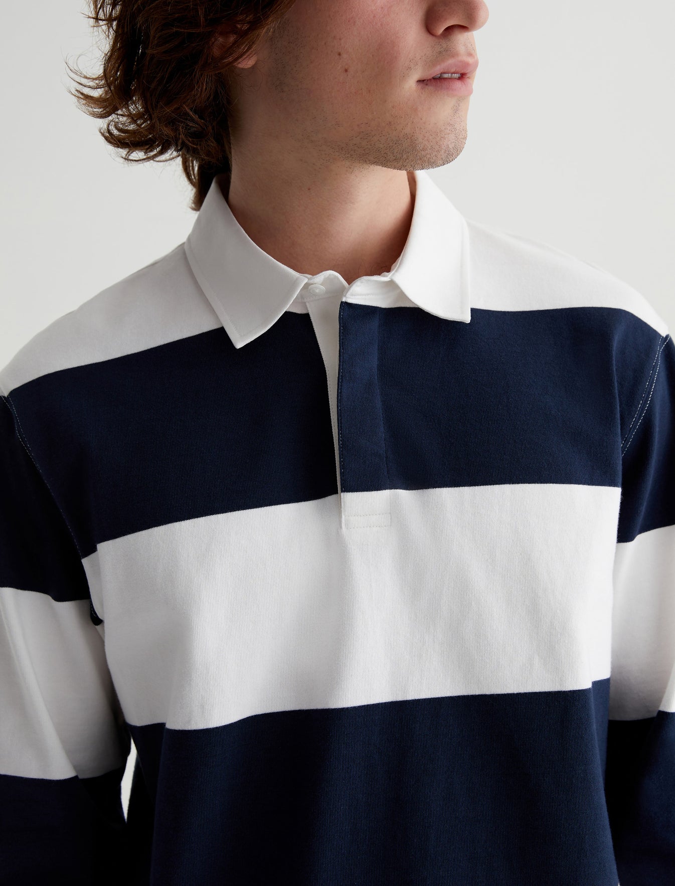 Wade Rugby Shirt|Relaxed Long Sleeve Rugby Polo Shirt